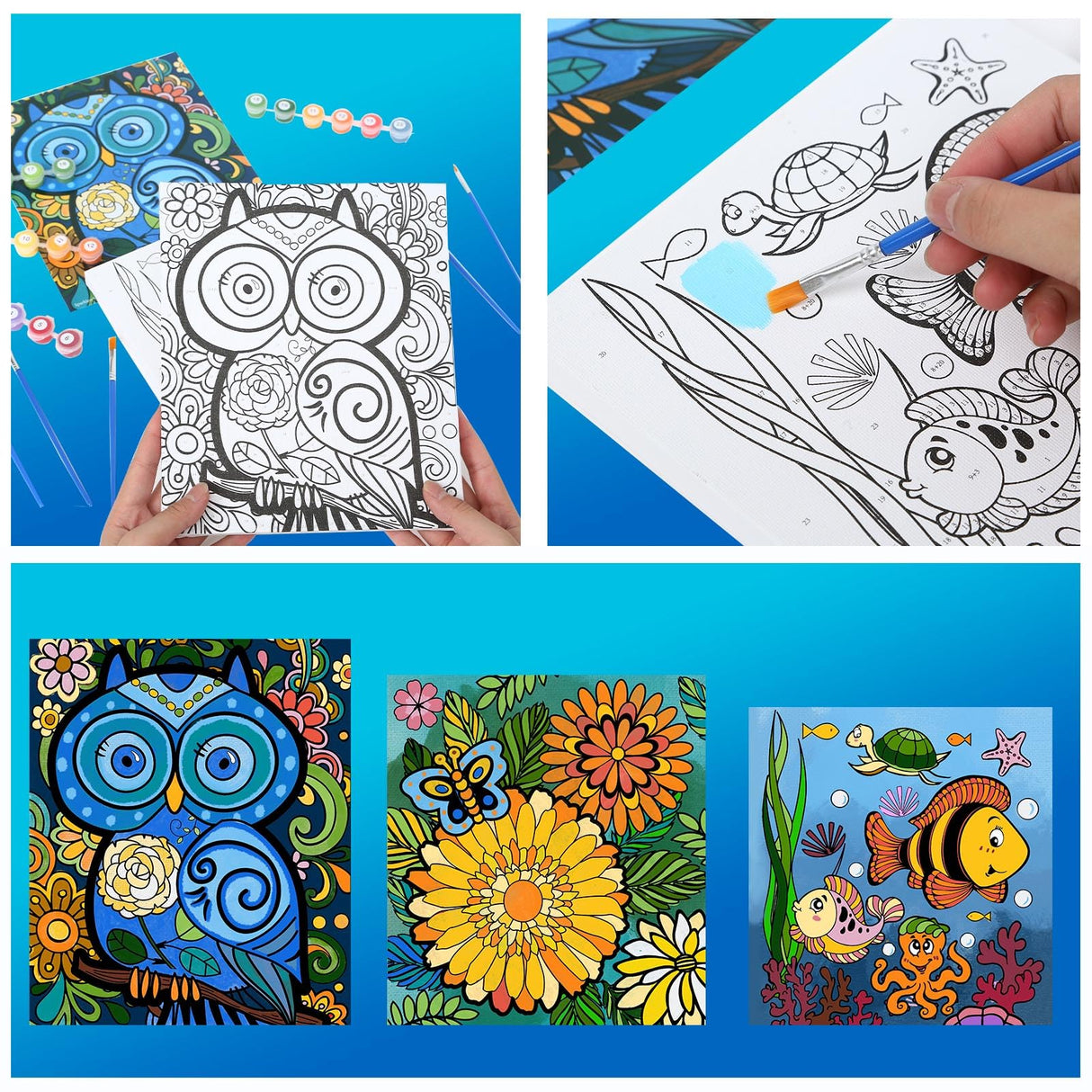 Paint by Numbers Kit for Kids and Adults, Art Supplies for Kids 6-12, Painting Kits for Kids, Crafts and Fun, Acrylic Paint Set, Canvas Painting Kit, Wings Giant