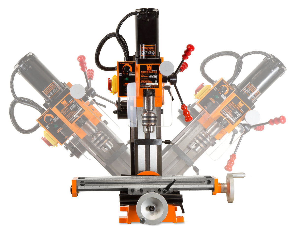 WEN 33013 4.5A Variable Speed Single Phase Compact Benchtop Milling Machine with R8 Taper WEN