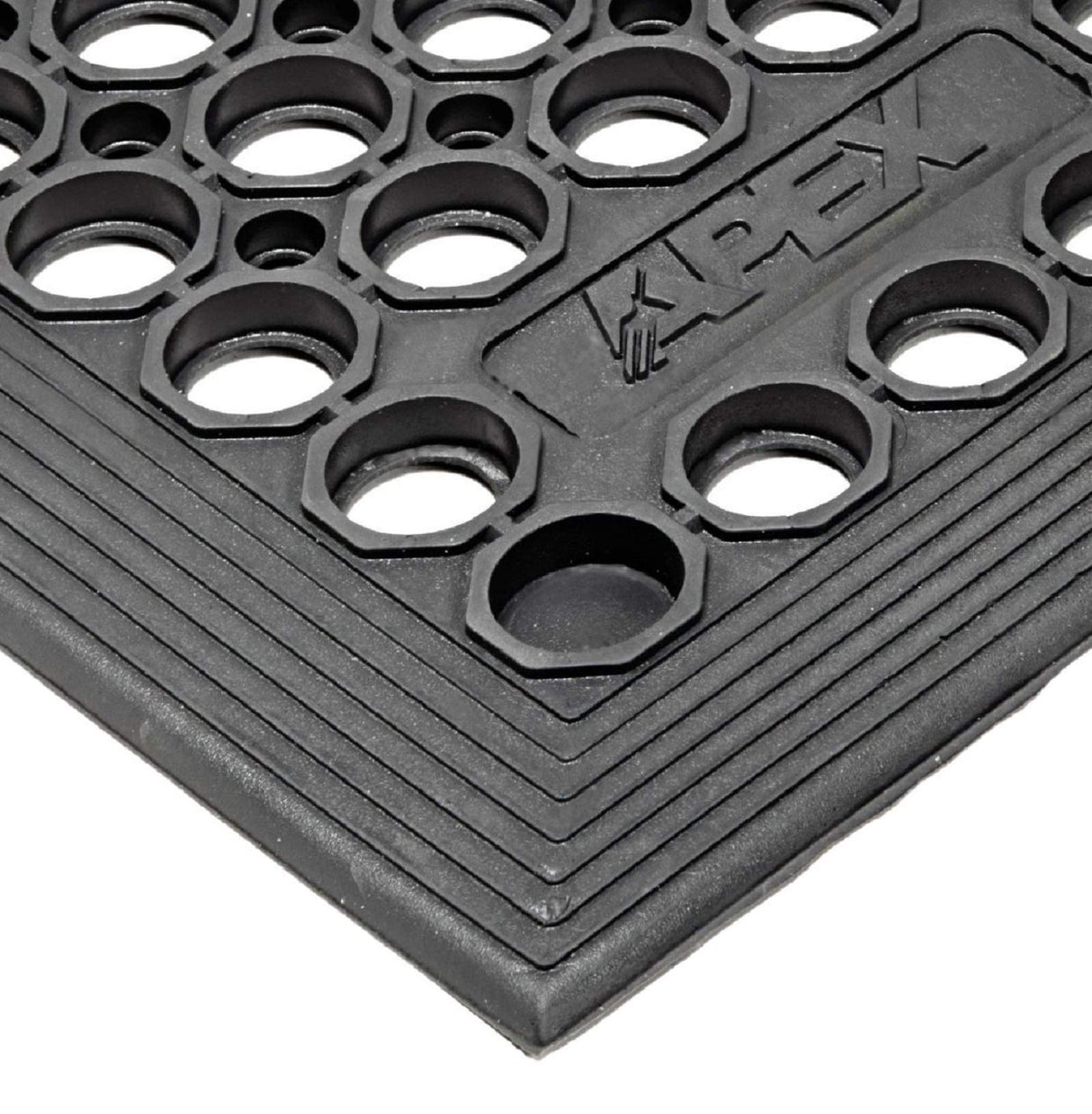 NoTrax 3' x 5' Lightweight Restaurant Rubber Floor Mat with Drainage Holes, Anti-Fatigue Mats, Black, T30 Competitor, T30S0035BL Notrax