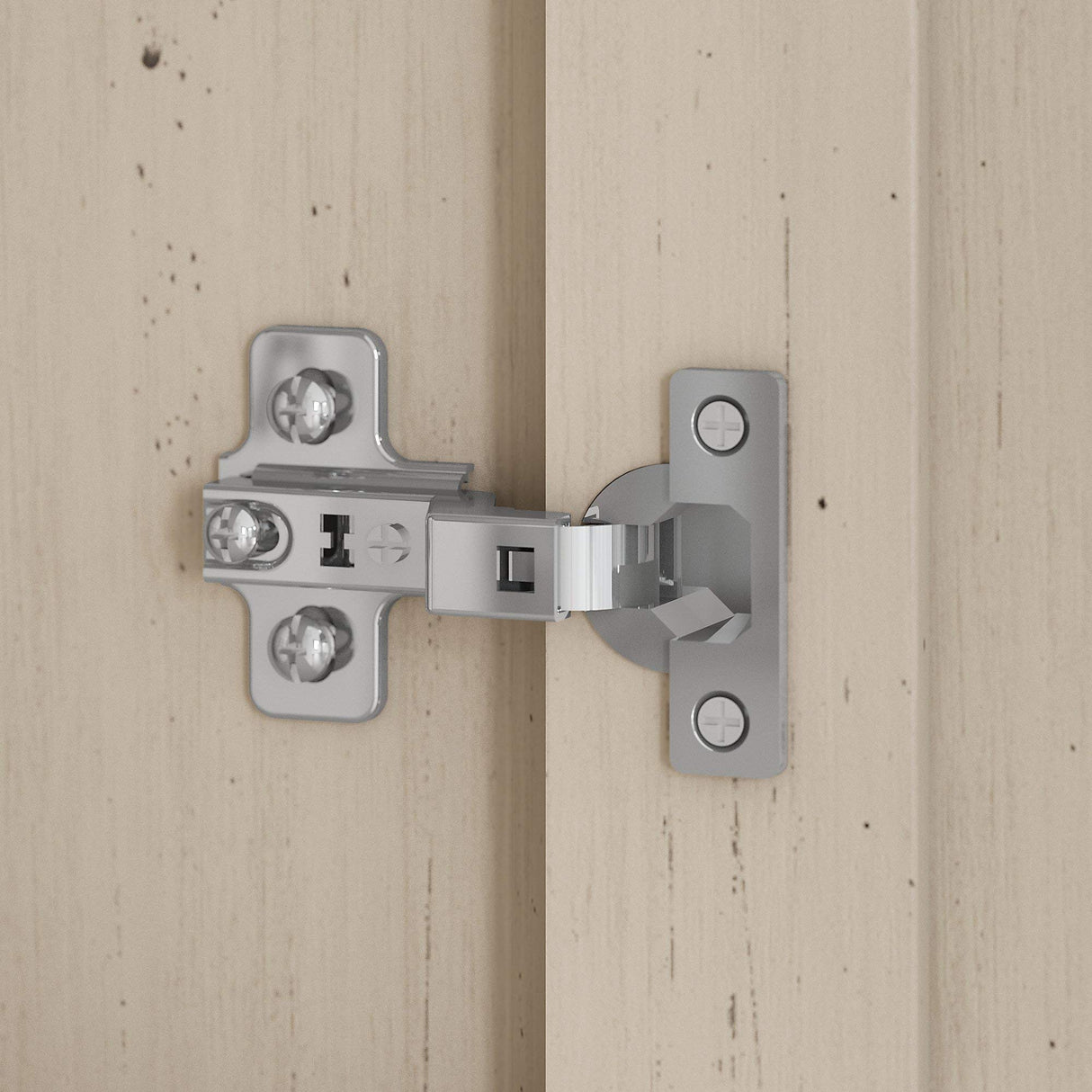 Bush Furniture Salinas Tall Storage Cabinet Modern Farmhouse Accent Chest with Doors & Adjustable Shelves in Antique White Cupboard for Home Office, Bush Business Furniture