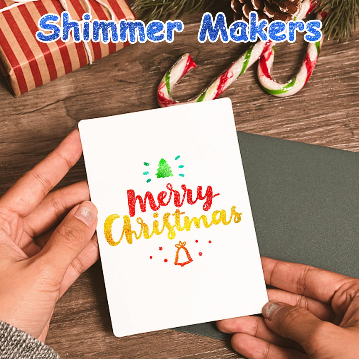 TEVILIK Glitter Markers Pen, 12 Acrylic Glitter Markers Paint Pens - Shimmer Marker, Fine Point Water-Based Pen For DIY Crafts, Birthday Cards, TEVILIK