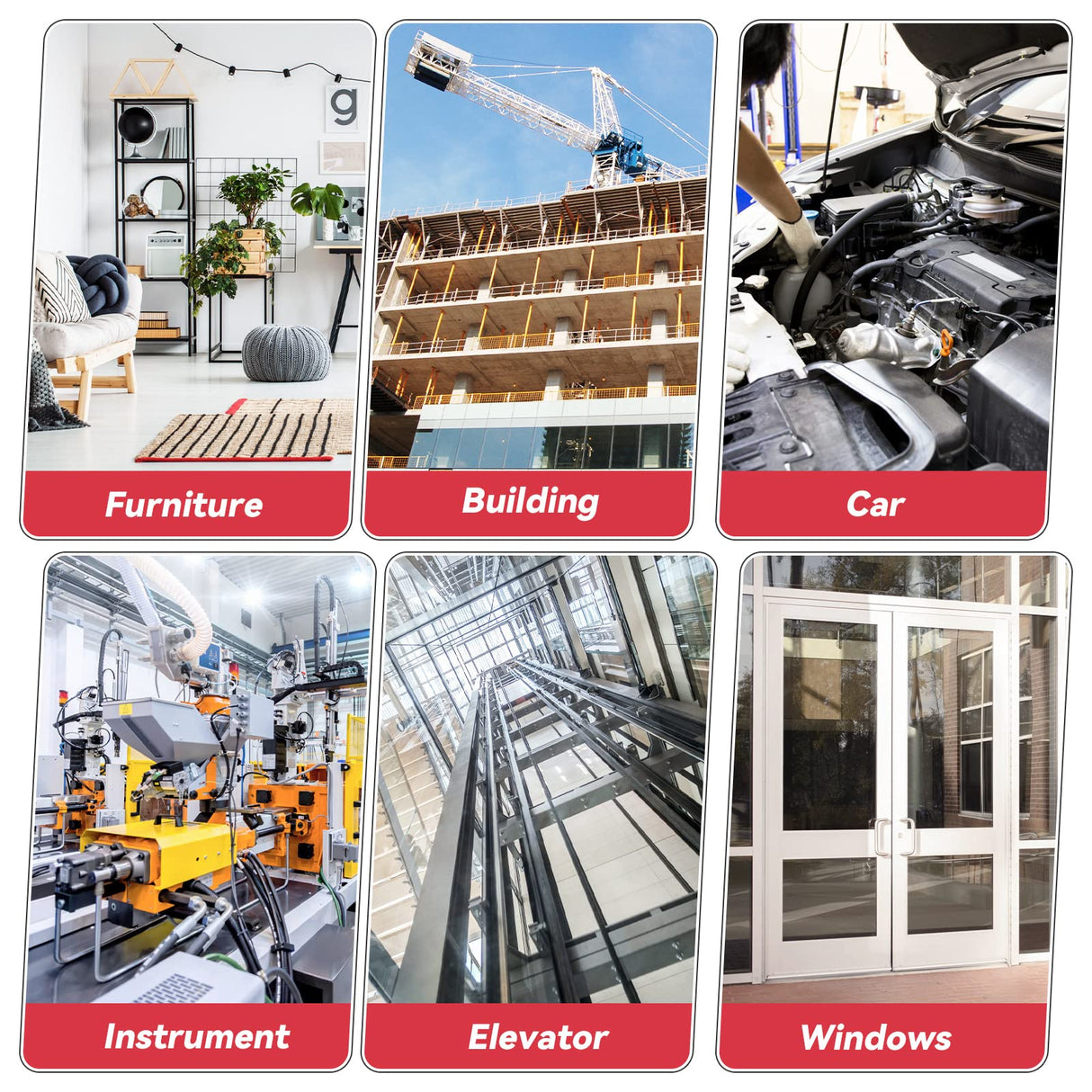 Beaspire Cordless Rivet Gun Adapter - Electric Rivet Drill Adapter Kit 2.4mm-6.4mm, Rivet Gun Kit with 6 Interchangeable Rivet Heads and 30 Blind Beaspire