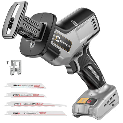 Cordless Reciprocating Saw for DeWalt 20V Max, Brushless Motor Variable Speed, Tool-Free Blade Change, Cerycose Reciprocating saw with LED Light,4