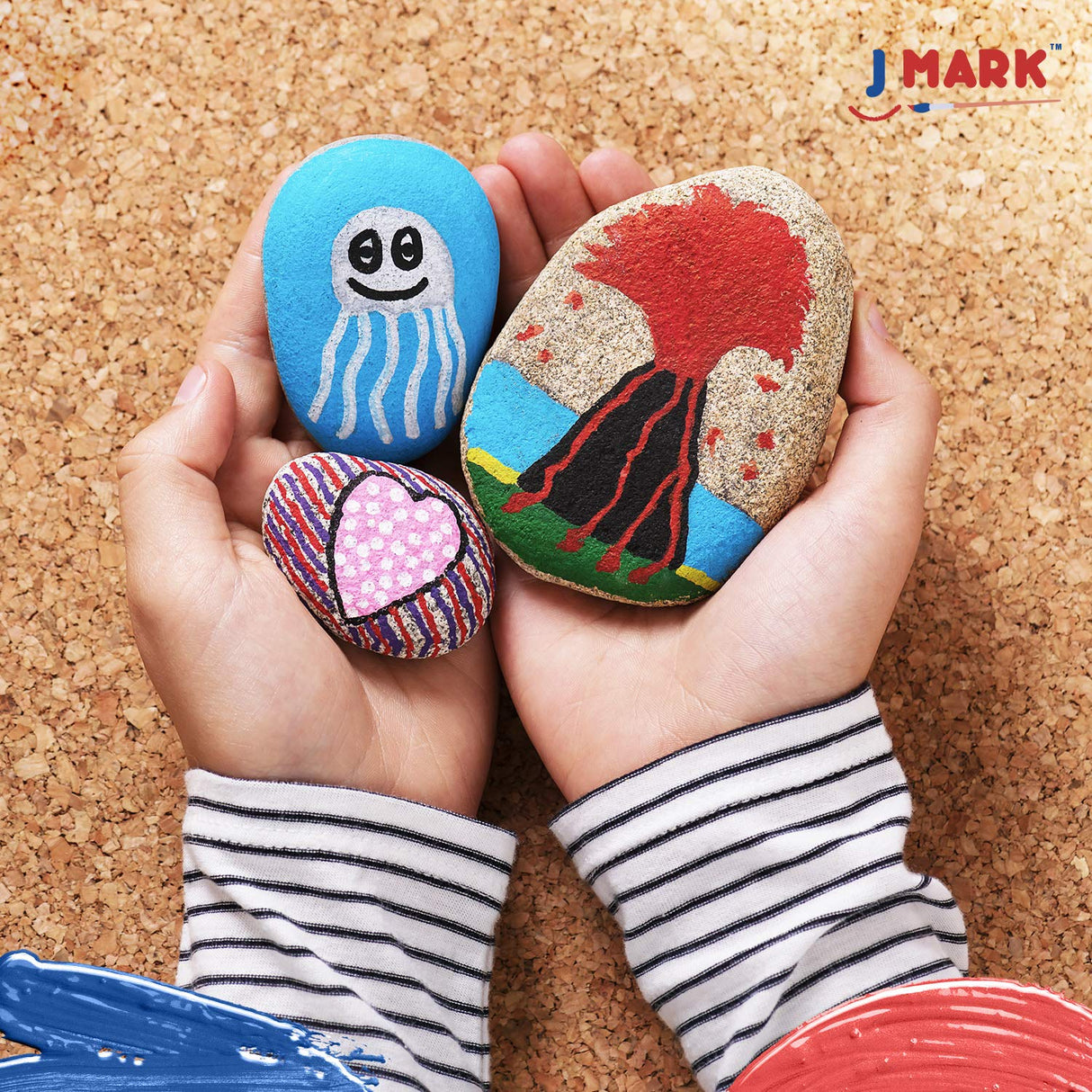 J MARK Premium Rock Painting Kit - Acrylic Paint Pens for Rock Painting, Glow in The Dark and More J MARK