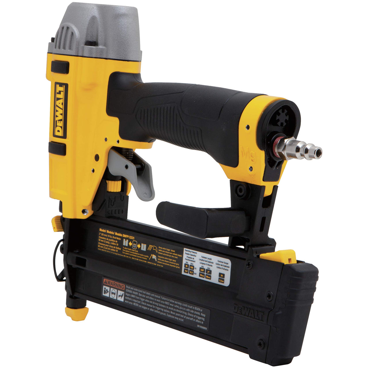 DEWALT Brad Nailer, Drives 18GA Finish Nails 5/8 in. to 2 in., Tool-Free Jam Release (DWFP12231) DEWALT