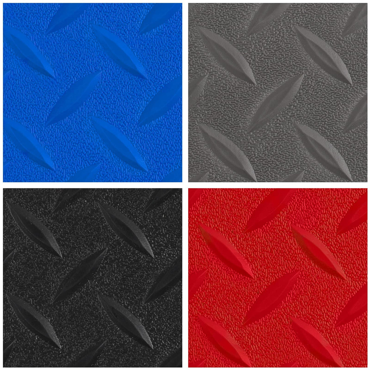 Boshen 5Ft x 17Ft Garage Floor Mat 2.5mm Thickened Rubber Flooring Roll 85sqft Diamond Plate PVC Rubber Trailer Mat Non-Slip Floor Protector Mat for Boshen