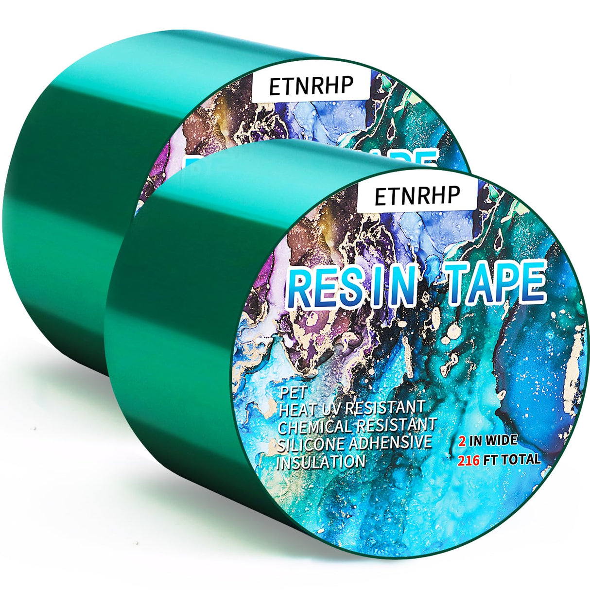 ETNRHP Resin Tape Epoxy Tape for Epoxy Resin Molding Thermal Silicone High Temperature UV Resistance Tape Easy Peeling Mold Release for Epoxy Resin ETNRHP