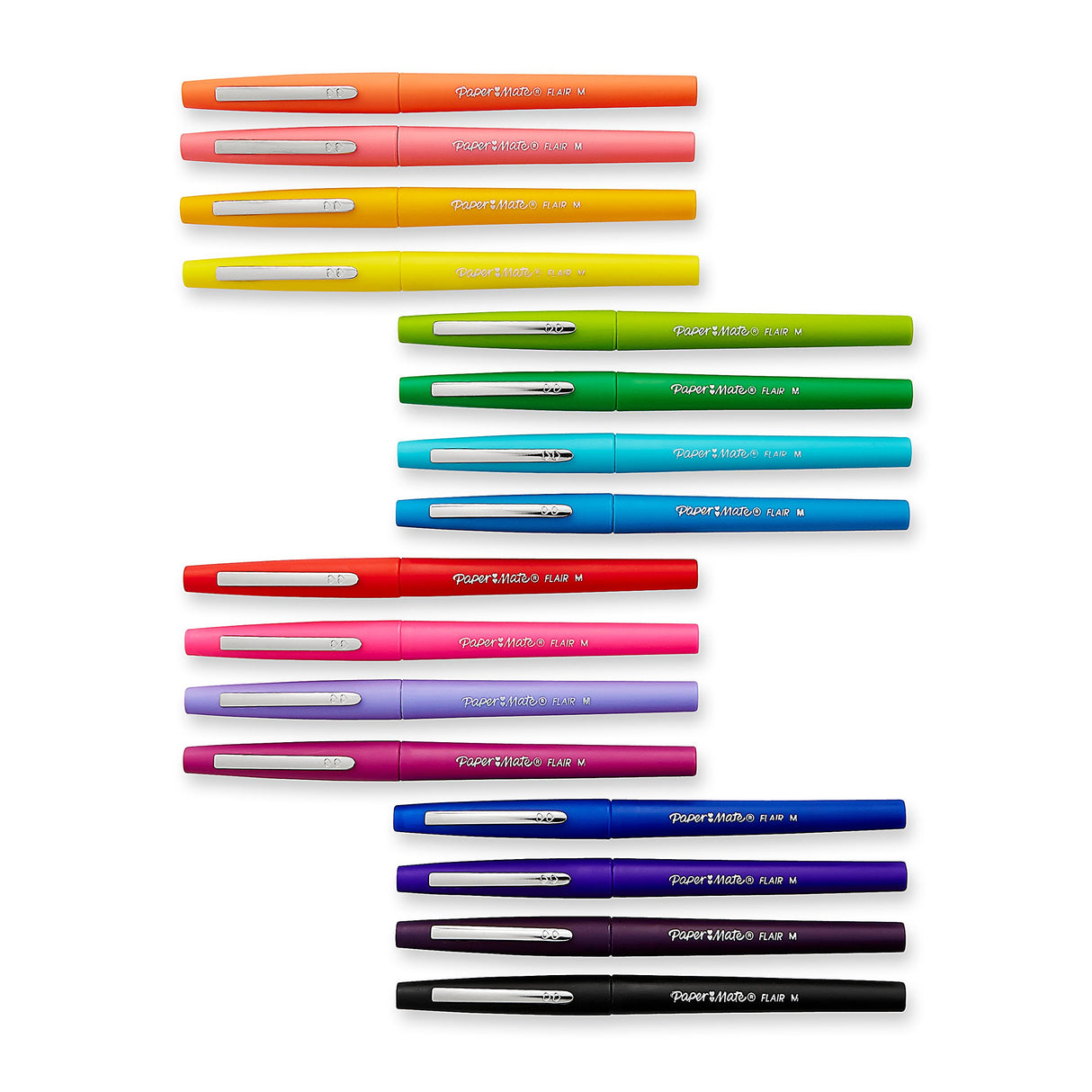Paper Mate Flair Felt Tip Pens, Medium Point (0.7mm), Assorted Colors, 16 Count Paper Mate