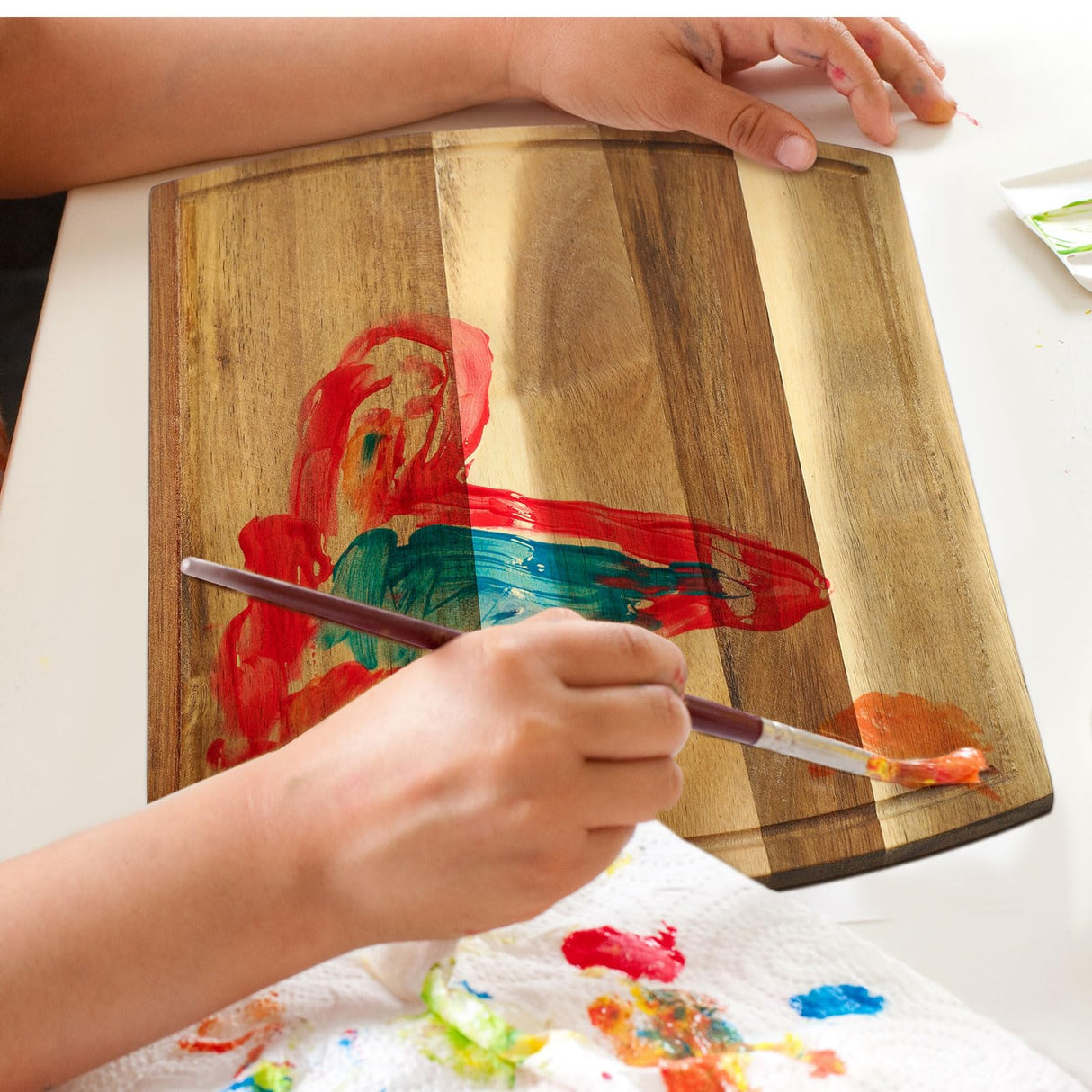 Patelai 12 Pack Large Cutting Boards Bulk Wooden Cutting Board Kitchen Chopping Boards for Crafts DIY Wedding Housewarming Gift (12 x 9 Inch,Acacia) Patelai