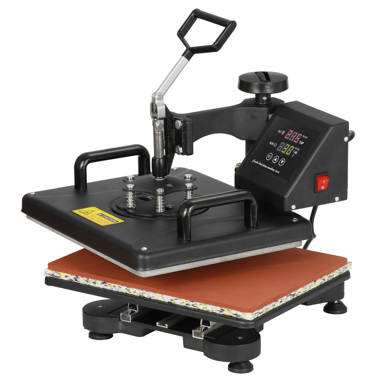 SUPER DEAL Upgraded 5 in 1 Heat Press Machine 12" x 15" 360-degree Rotation Quality ndustrial Digital Heat Transfer Machine Combo for SUPER DEAL