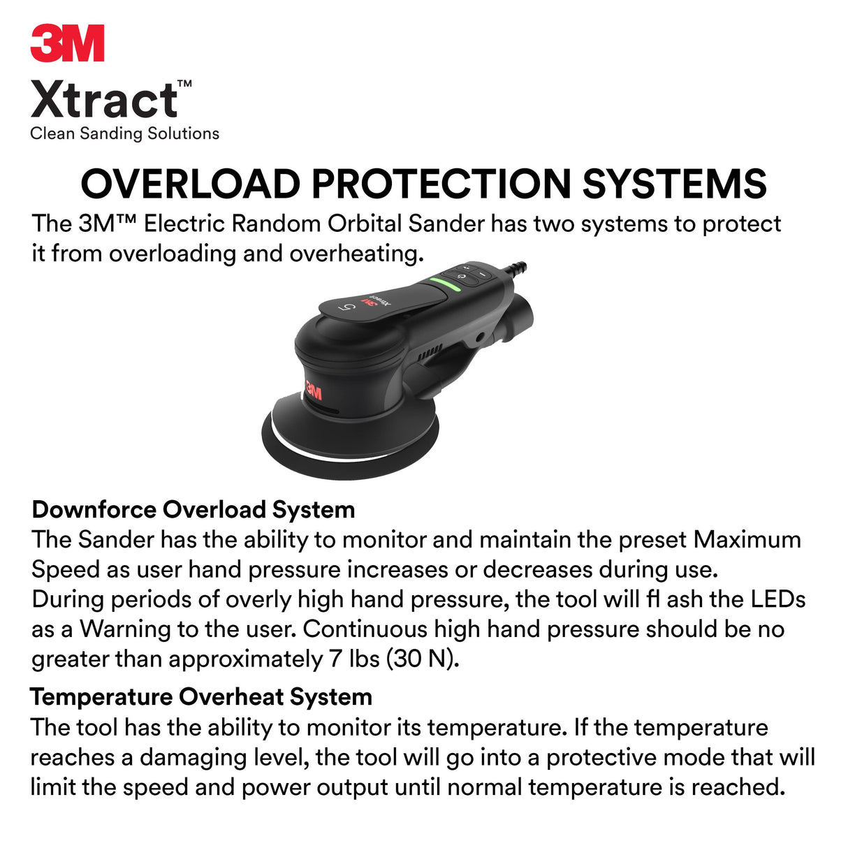 3M Xtract Electric Random Orbital Sander, Ergonomic and Lightweight ROS, 88758, 5 in, Central Vacuum, 3/16 in Orbit, 110V, 350W Motor, Metal Xtract
