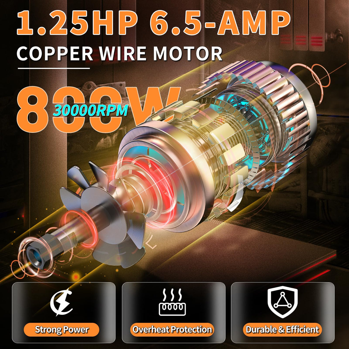 TWOWIN Router Tool, 6.5 Amp 1.25 HP Hand held Wood Router Tool, Compact Palm Trim Router for Woodworking, 6 Variable Speeds Fixed Base Laminate TwoWin