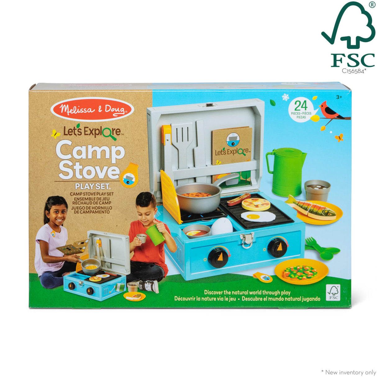 Melissa & Doug Let’s Explore Camp Stove Play Set – 24 Pieces - Pretend Camping Stove Toy For Kids Ages 3+ Melissa & Doug