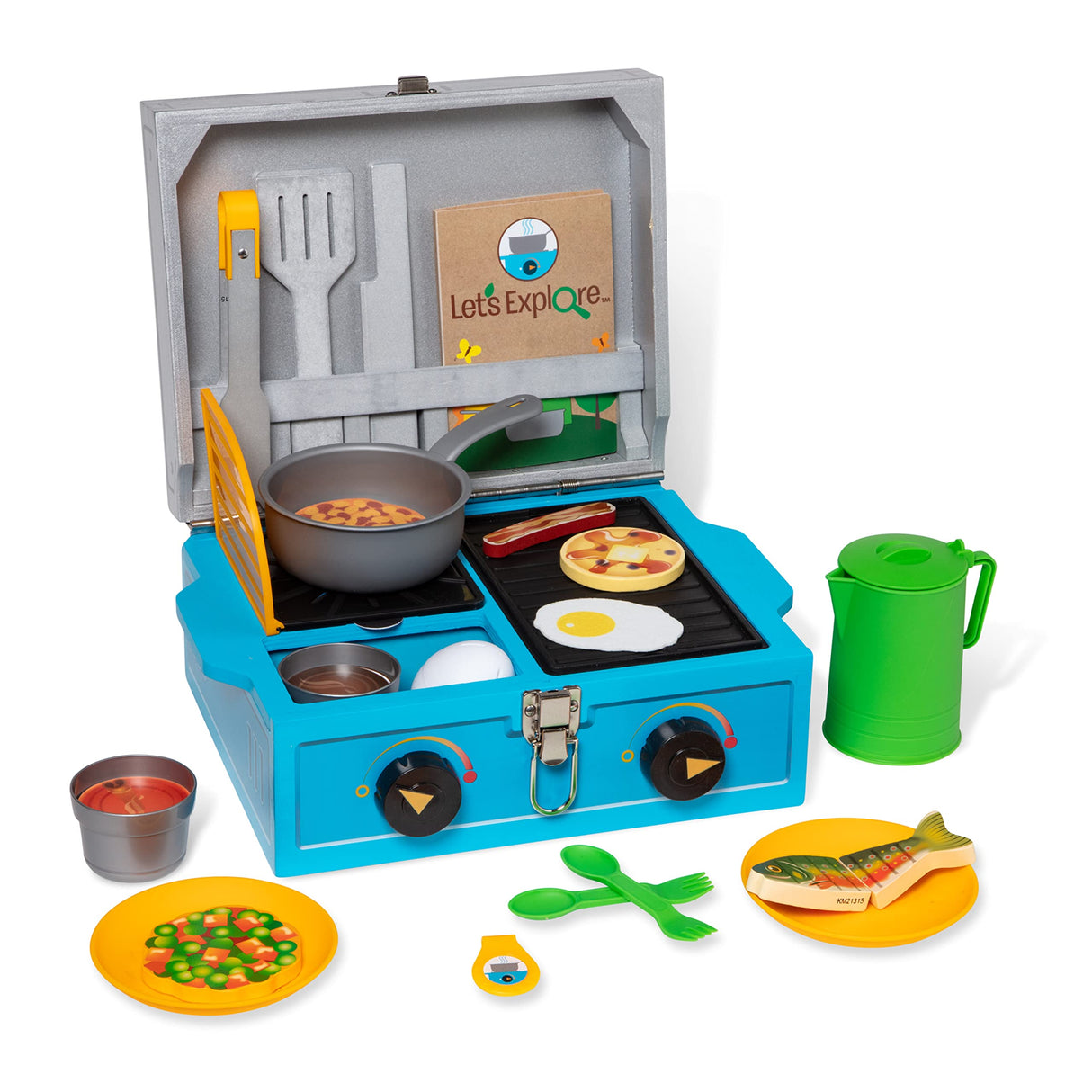 Melissa & Doug Let’s Explore Camp Stove Play Set – 24 Pieces - Pretend Camping Stove Toy For Kids Ages 3+ Melissa & Doug