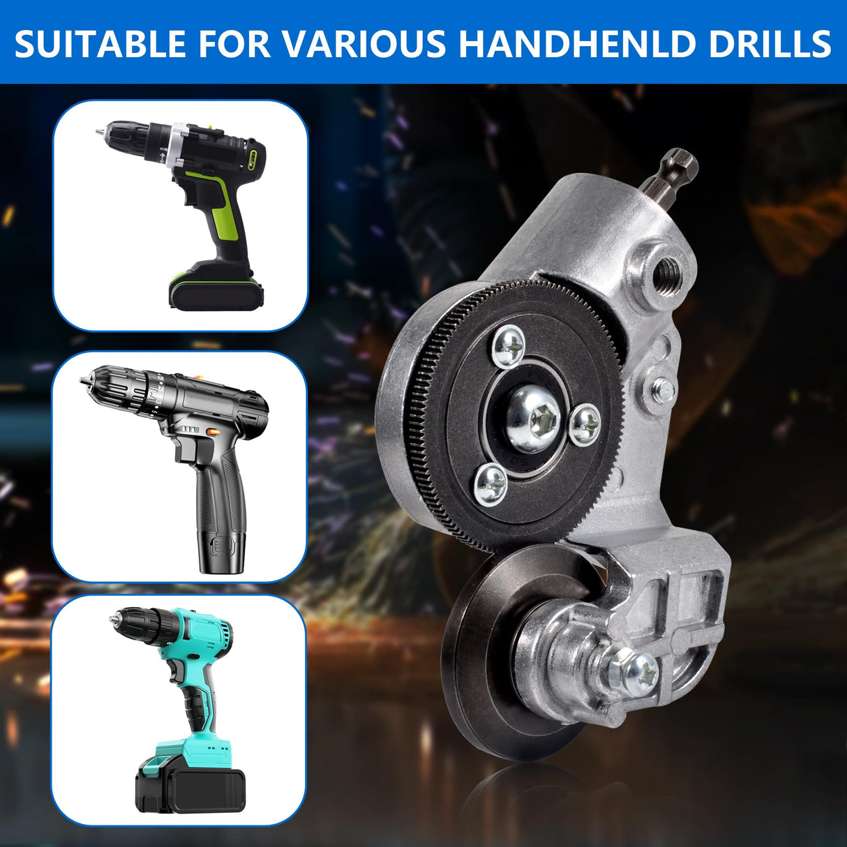 Selumie Innovative Electric Drill Plate Cutter - Versatile Metal Shears Attachment for Effortless Cutting of Various Metals - High Precision, High Selumie