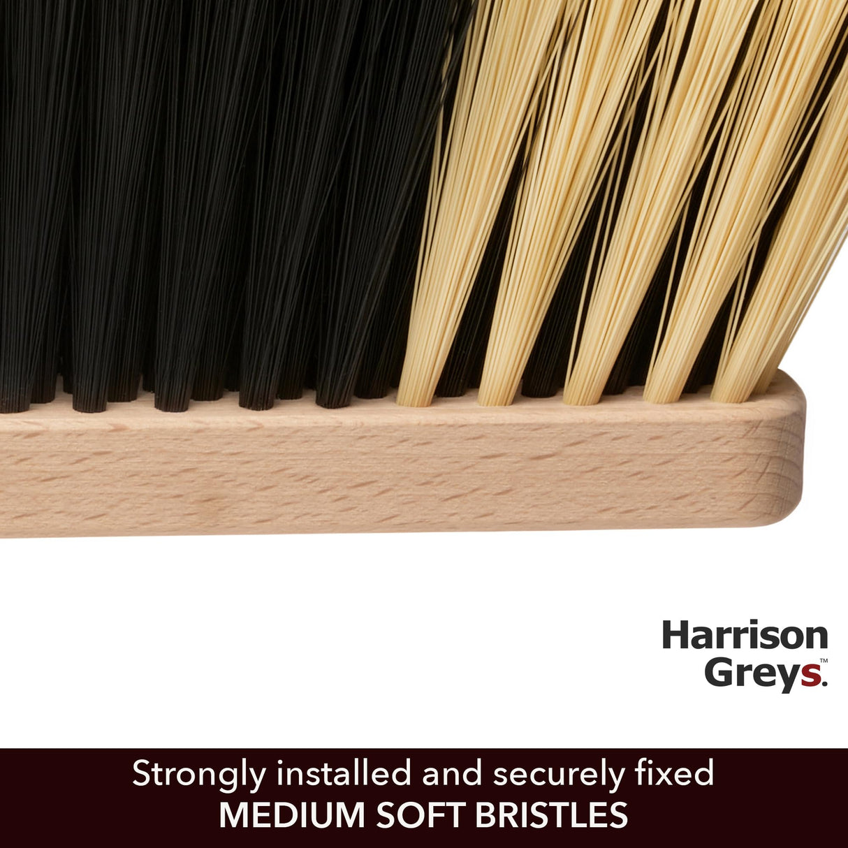 11.2" Hand Broom Medium-Soft Bristles Bench Brush, Sweeping Brush with Wooden Handle, Lightweight Dusting Brush, Handheld Small Broom, Shop Brush Harrison Greys