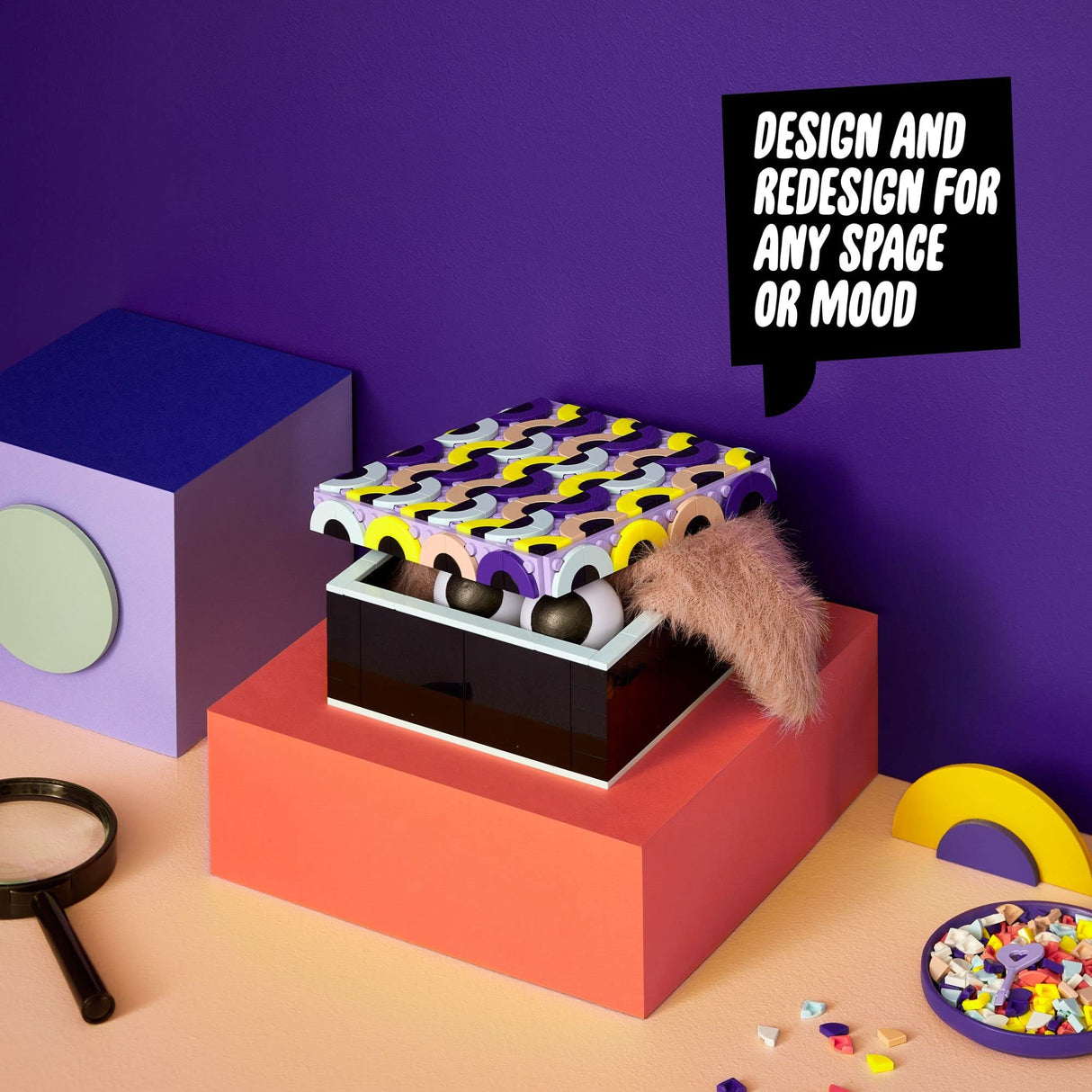 LEGO DOTS Big Box 41960 Arts and Crafts Set for Kids Aged 6 Plus, DIY Desk Tidy Organizer or Toy Jewelry Storage Tray, Decoration Creative Activity LEGO