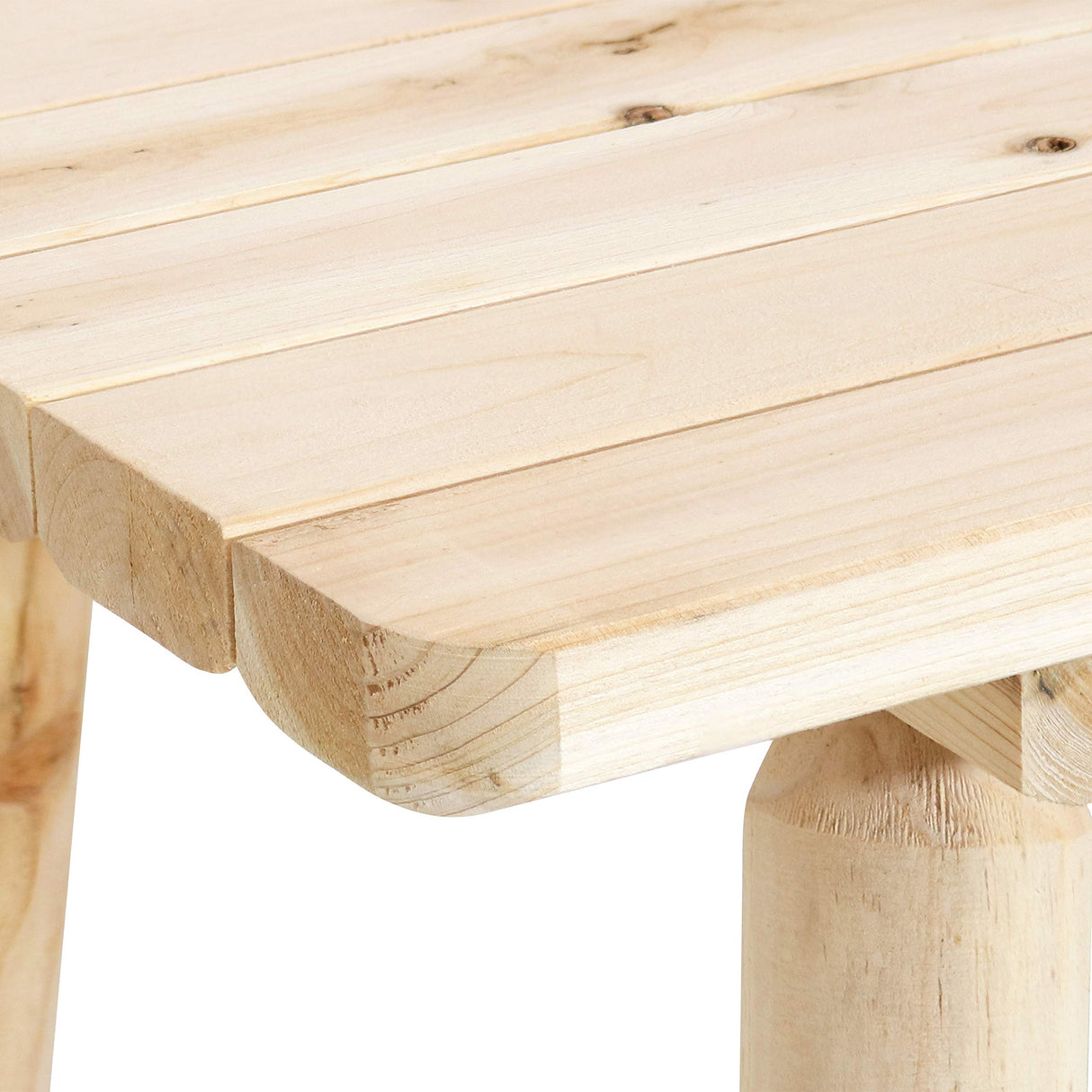 Sunnydaze Unfinished Rustic Wooden Coffee Table - Indoor Home or Cabin - 41-Inch Sunnydaze