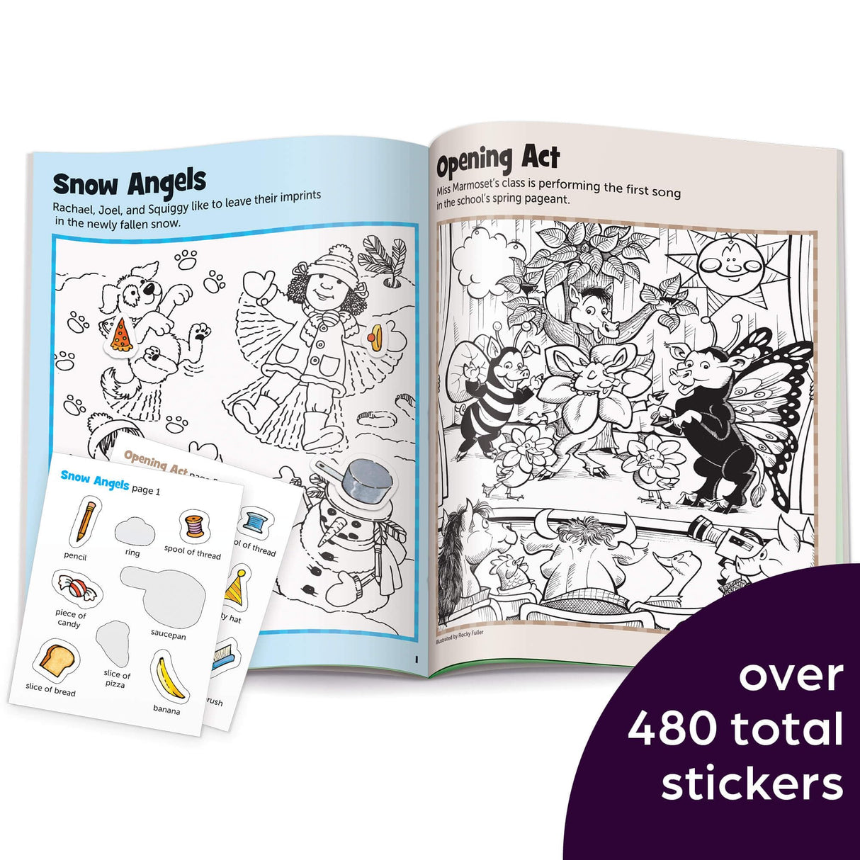Highlights Hidden Pictures Sticker Fun Sticker Books for Kids Ages 3-6, 4-Pack of Sticker Books, 64 Pages of Seek and Find Sticker Activities, Books Highlights for Children