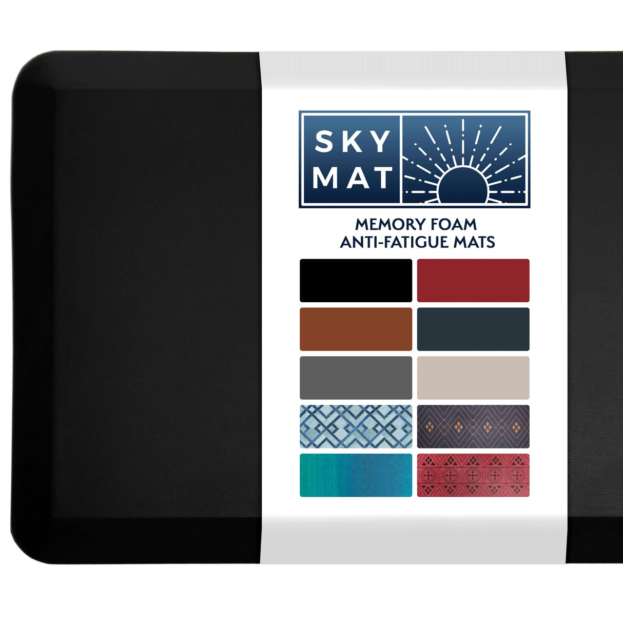 Sky Solutions Anti Fatigue Floor Mat - 3/4" Thick Cushioned Kitchen Rug, Standing Desk Mat - Comfort at Home, Office, Garage - Non Slip, Durable and Sky Solutions