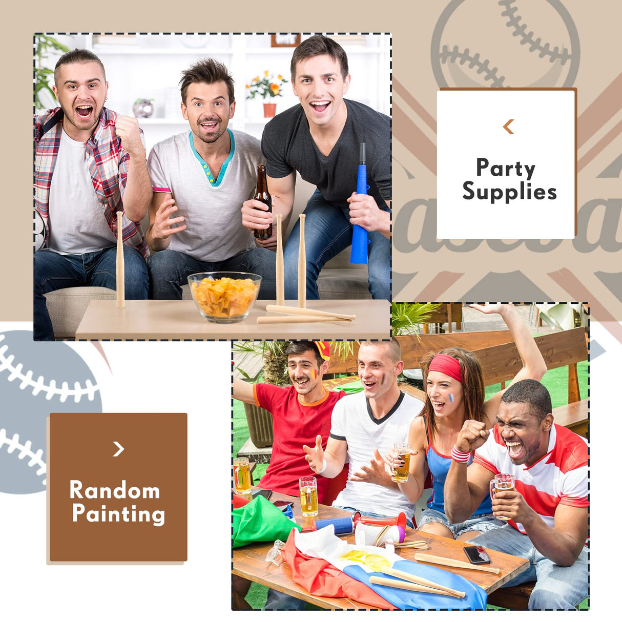 Mini Baseball Bat 8 Inch Unfinished Small Wooden Bats Unpainted Wood Baseball Bats for Painting Keychain Action Figures DIY Craft Projects Ball Juexica