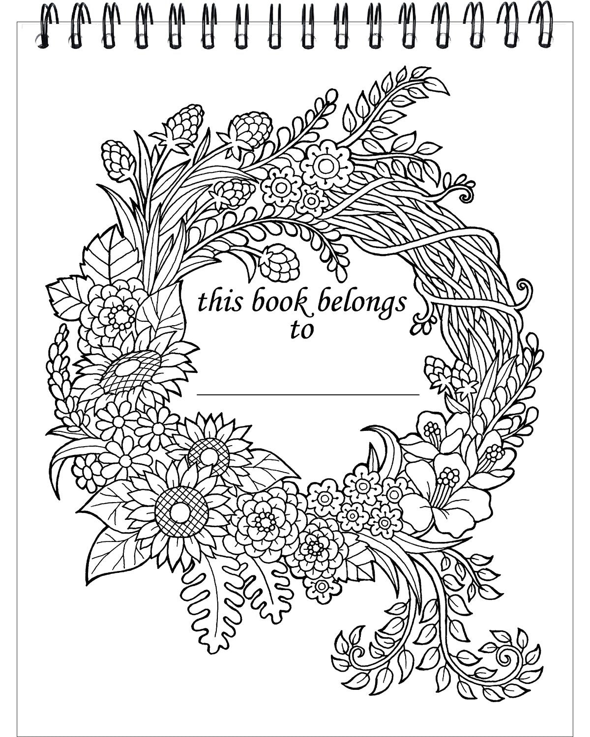 Blissful Scenes Adult Coloring Book - Features 50 Original Hand Drawn Designs Printed on Artist Quality Paper, Hardback Covers, Spiral Binding, ColorIt