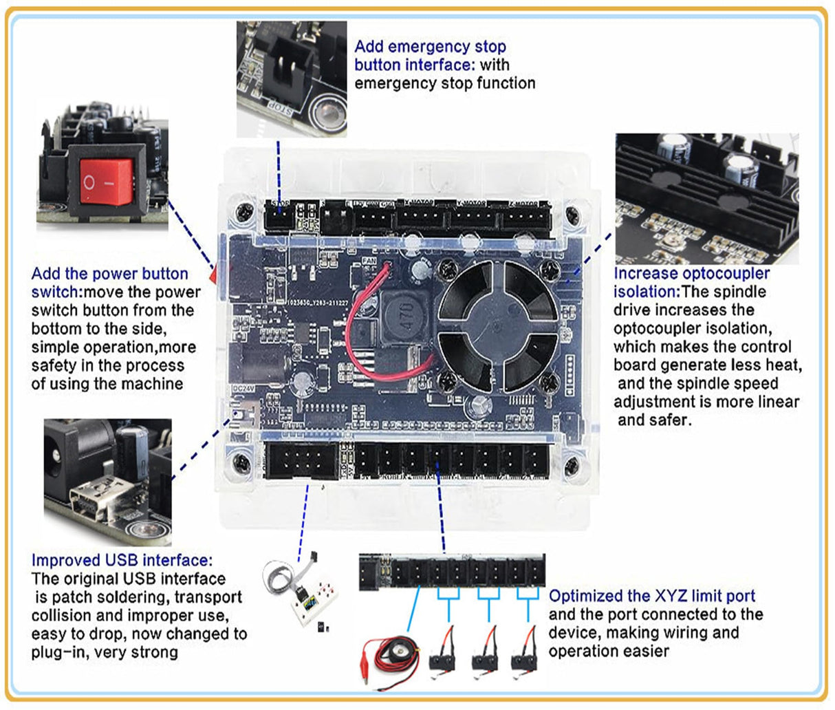 CNCTOPBAOS CNC 3018 Pro Wood Router Kit 3 Axis USB DIY Mini Engraver Milling Engraving Machine Cutter Plastic Acrylic PCB PVC Carving GRBL Control CNCTOPBAOS