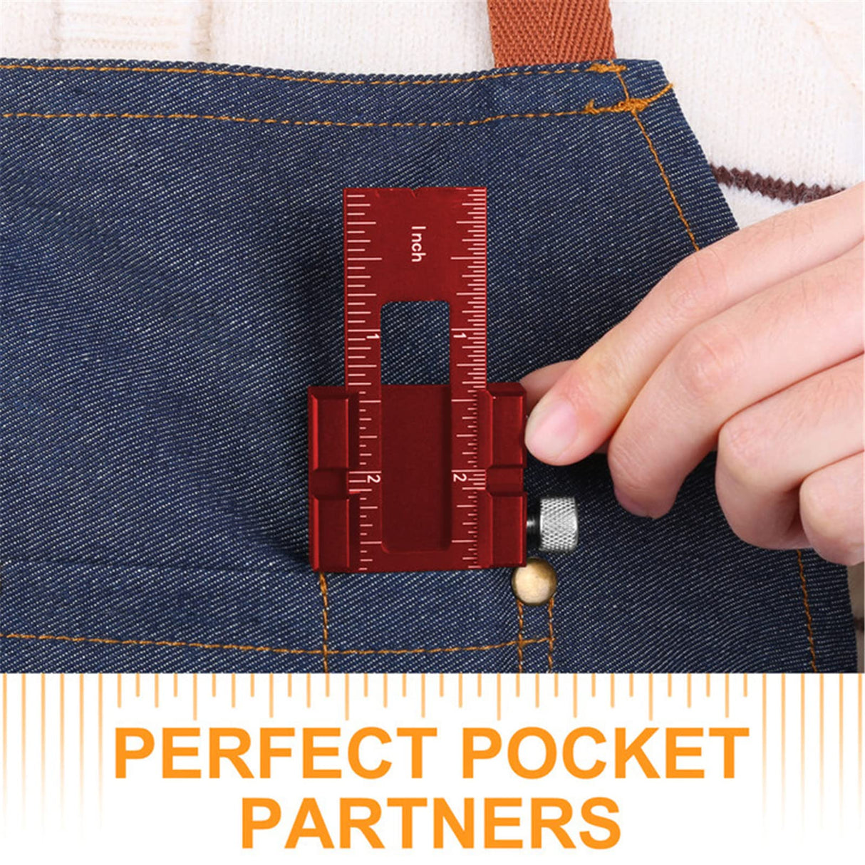 Violetfox Woodworking Ruler, 3Pcs Precision Pocket Metal Slide Rule Inch and Metric T-Type Scribing and Square Ruler for Marking and Measuring WoodArtSupply