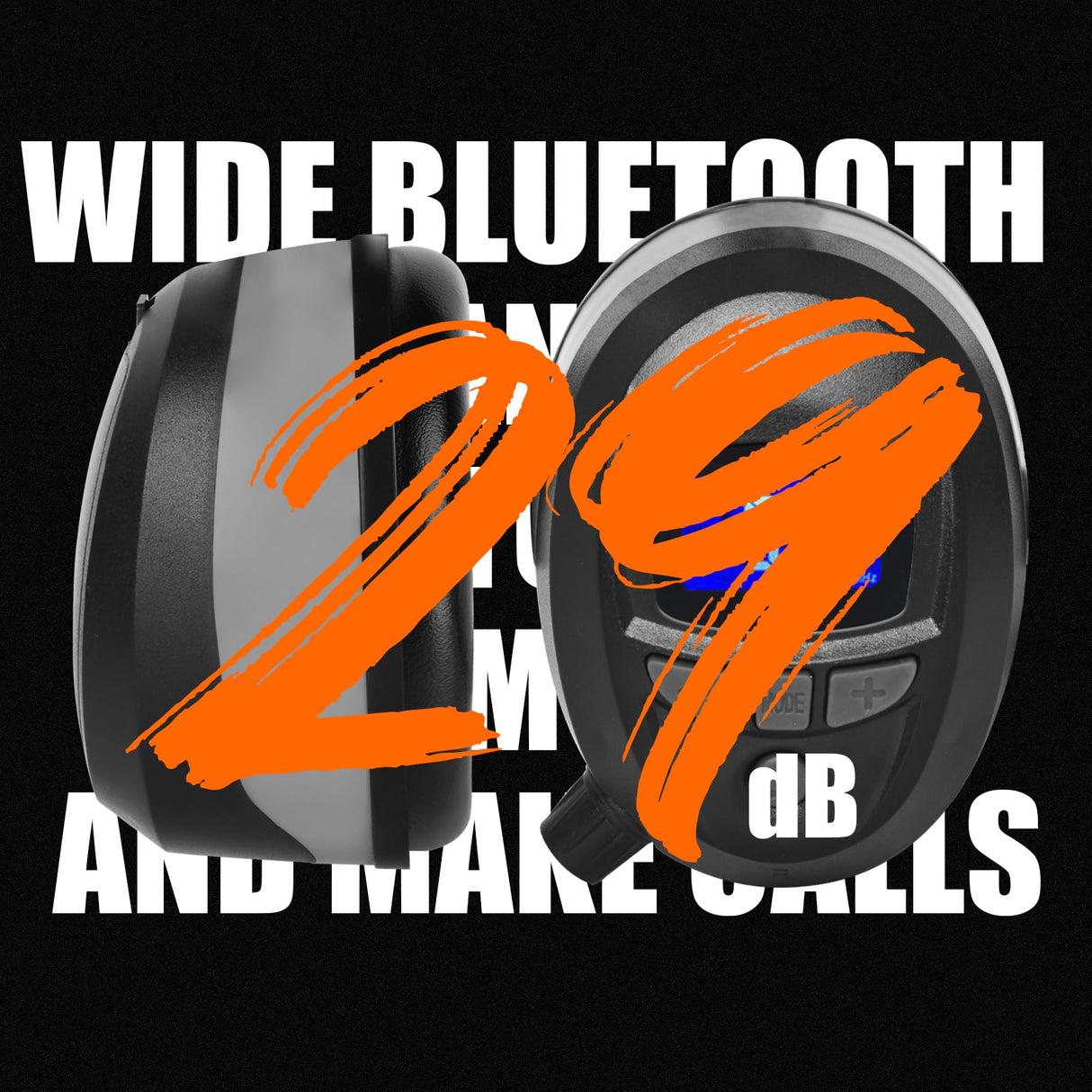 Safety Earmuffs with Bluetooth FM Radio for Mowing, NRR 29dB Industrial Ear Hearing Protection Ear Muffs, Noise Cancelling Wireless Headphone - 2023 Gardtech