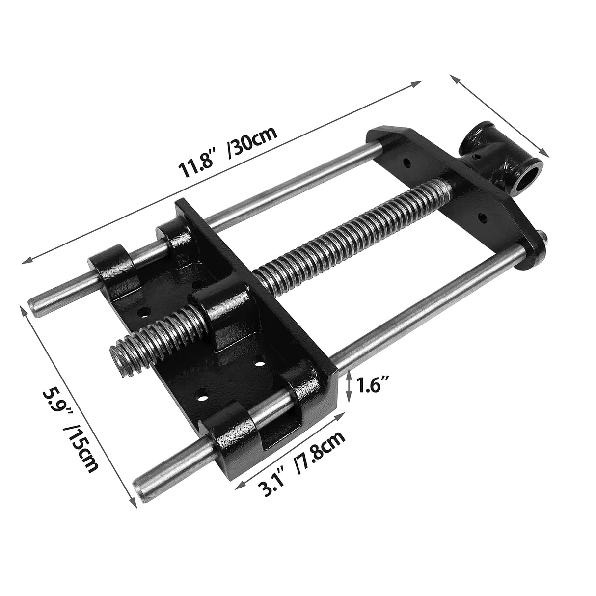 HFS(R) Woodworking Bench Vise, Heavy Duty Front Screw Vise for Workbench Chrome plating Leg Vise Hardware Woodworking (7IN) HFS