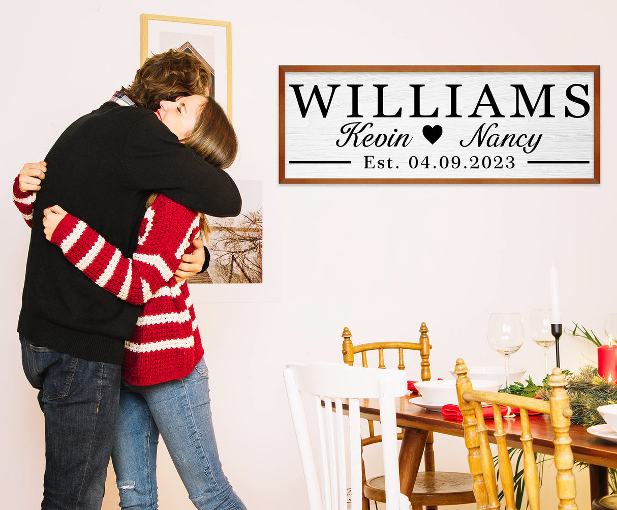 Last Name Signs for Home Personalized Bridal Shower Gift Personalized Wedding Gift Personalized Engagement Gifts Wood Wedding Sign Personalized YCHARTSIGN