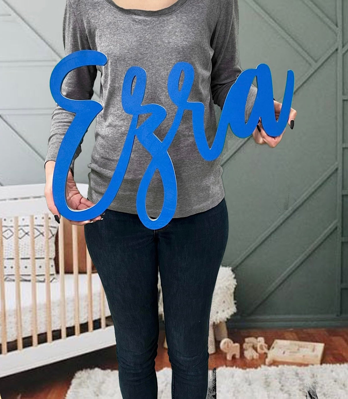 Wooden Name sign, Personalized Name Cut Out (18 Inches) Generic