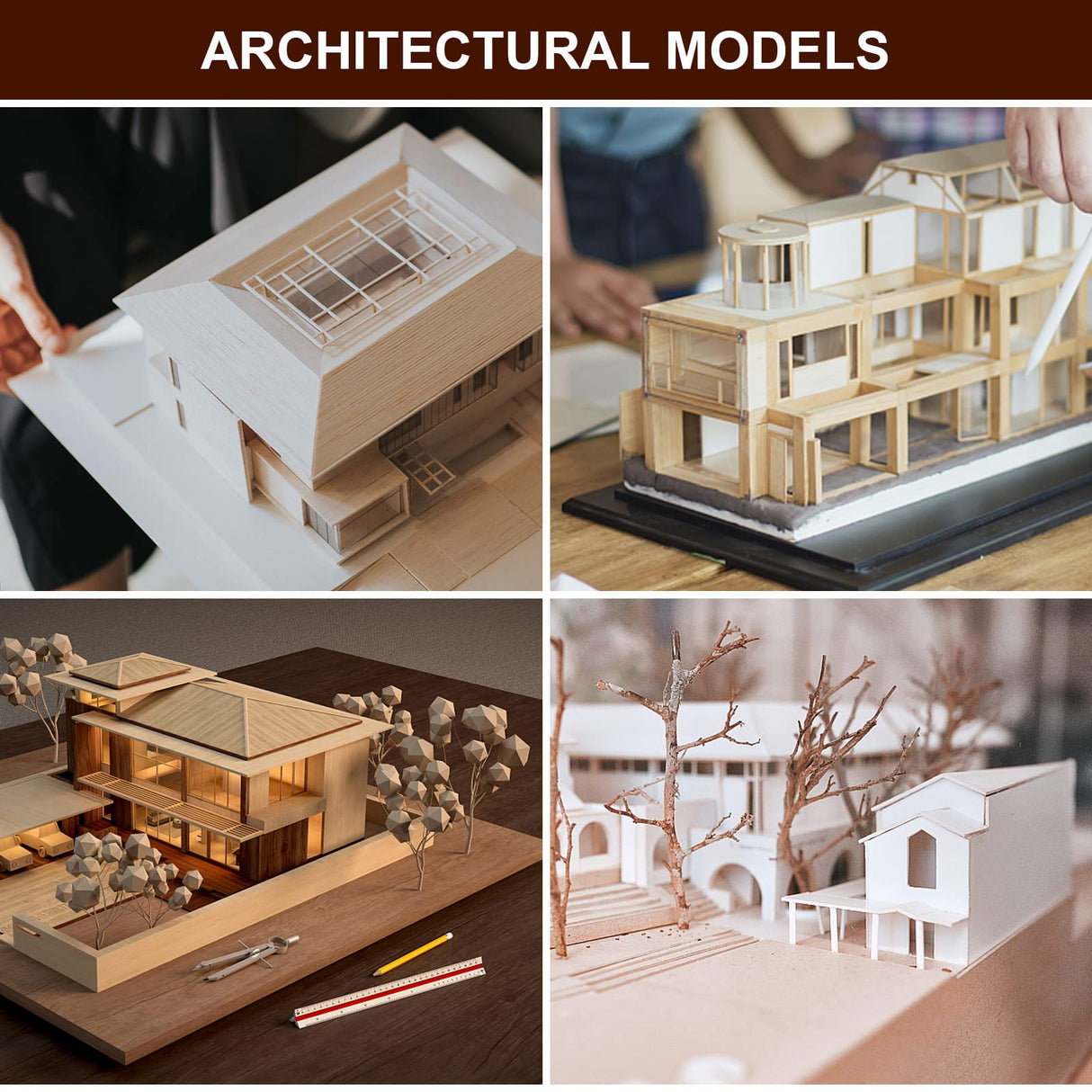 Basswood Sheets, 4 Pack 12×12 Inch Plywood Sheets, 1/4 Thin Plywood Board Thin Wood Board Sheets, Unfinished Wood Boards for Crafts, Hobby, Model Jusnboir