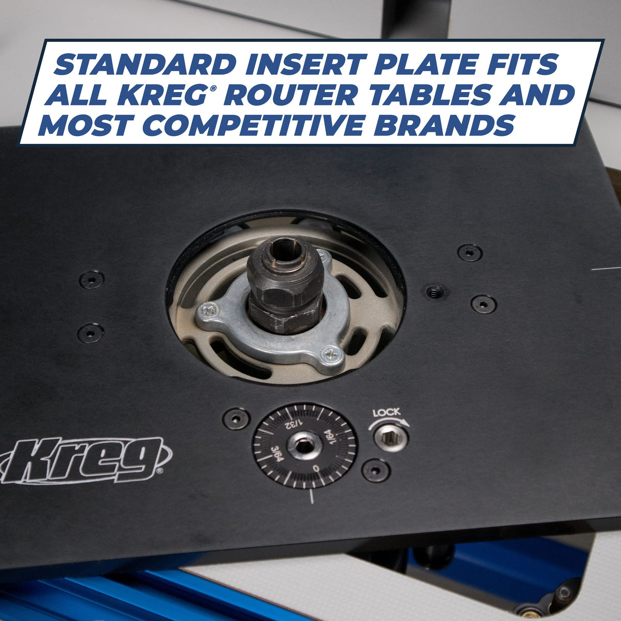 Kreg PRS5000 Precision Router Lift - Router Table Lift System - Durable Router Plate Insert - Router Table Plate Insert - For Quick, Accurate, KREG