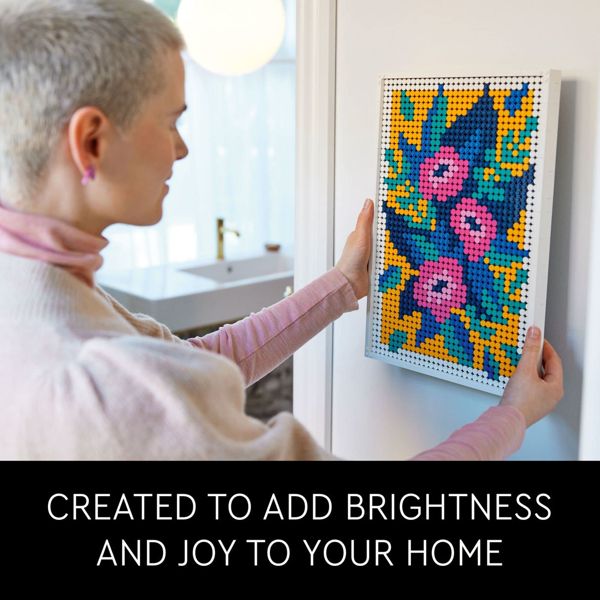 LEGO Art Floral Art 31207, 3in1 Flower Pictures, Wall Art Decoration Building Set, Arts and Crafts Kit, Creative DIY Activity, Beautiful Home Decor, LEGO