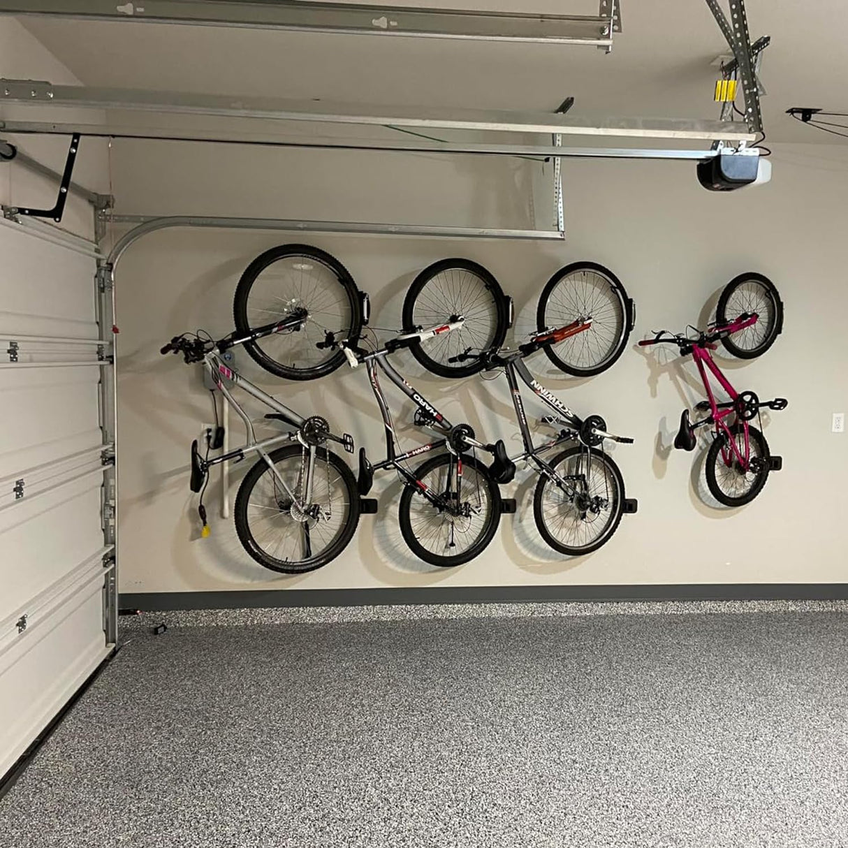 Wallmaster Swivel Double Bearing Design Bike Rack, Wall Mount Bicycles 2-Pack Storage System Vertical Bike Hook for Indoor/Outdoor Wallmaster