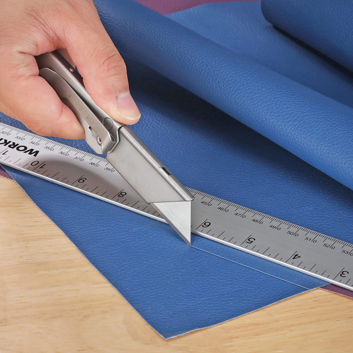 WORKPRO 3-Pack Folding Utility Knife, Quick Change Blades Box Cutter, EDC Foldable Pocket Utility Knife Sets with Belt Clip WORKPRO