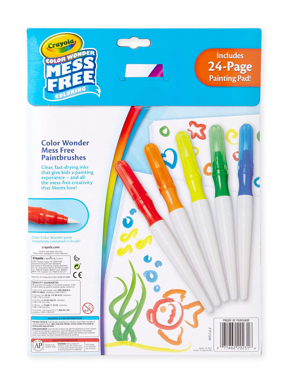 Crayola Color Wonder Mess Free Paintbrush Pens & Paper, Toddler Painting Set, Arts And Crafts For Kids Crayola