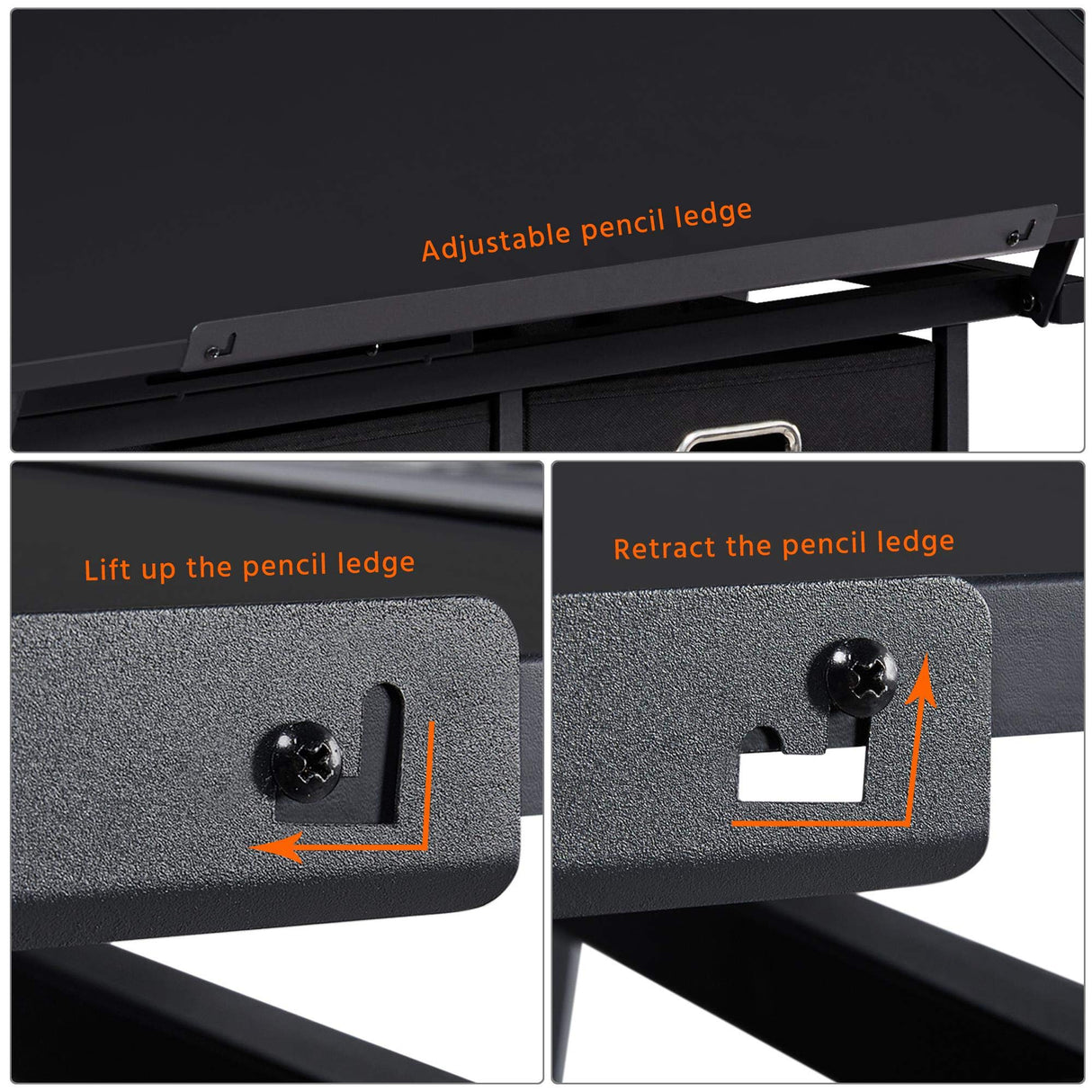 Topeakmart Drafting Table for Artists, Height Adjustable Drawing Draft Desk, Tiltable Tabletop, Art Craft Work Station with Extra Board for Diamond Topeakmart