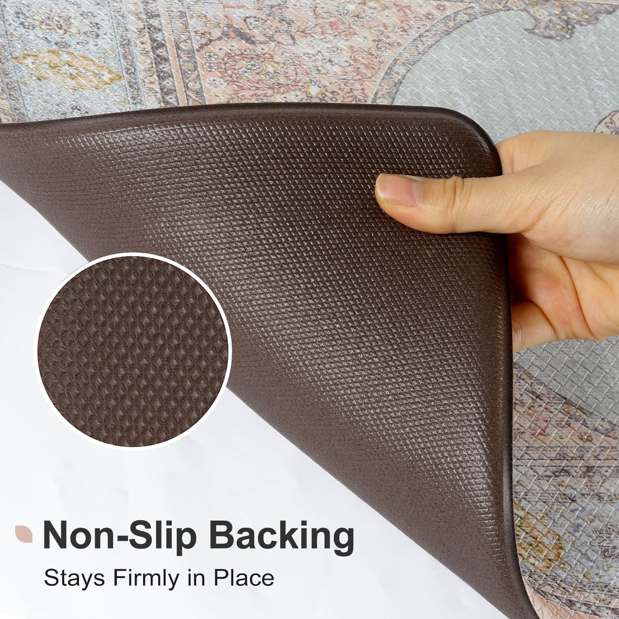 Collive Boho Kitchen Mat 2PCS Cushioned Kitchen Mats for Floor, Anti-Fatigue Mat Waterproof Kitchen Rug Set of 2 Non-Skid Comfort Standing Mat for Collive