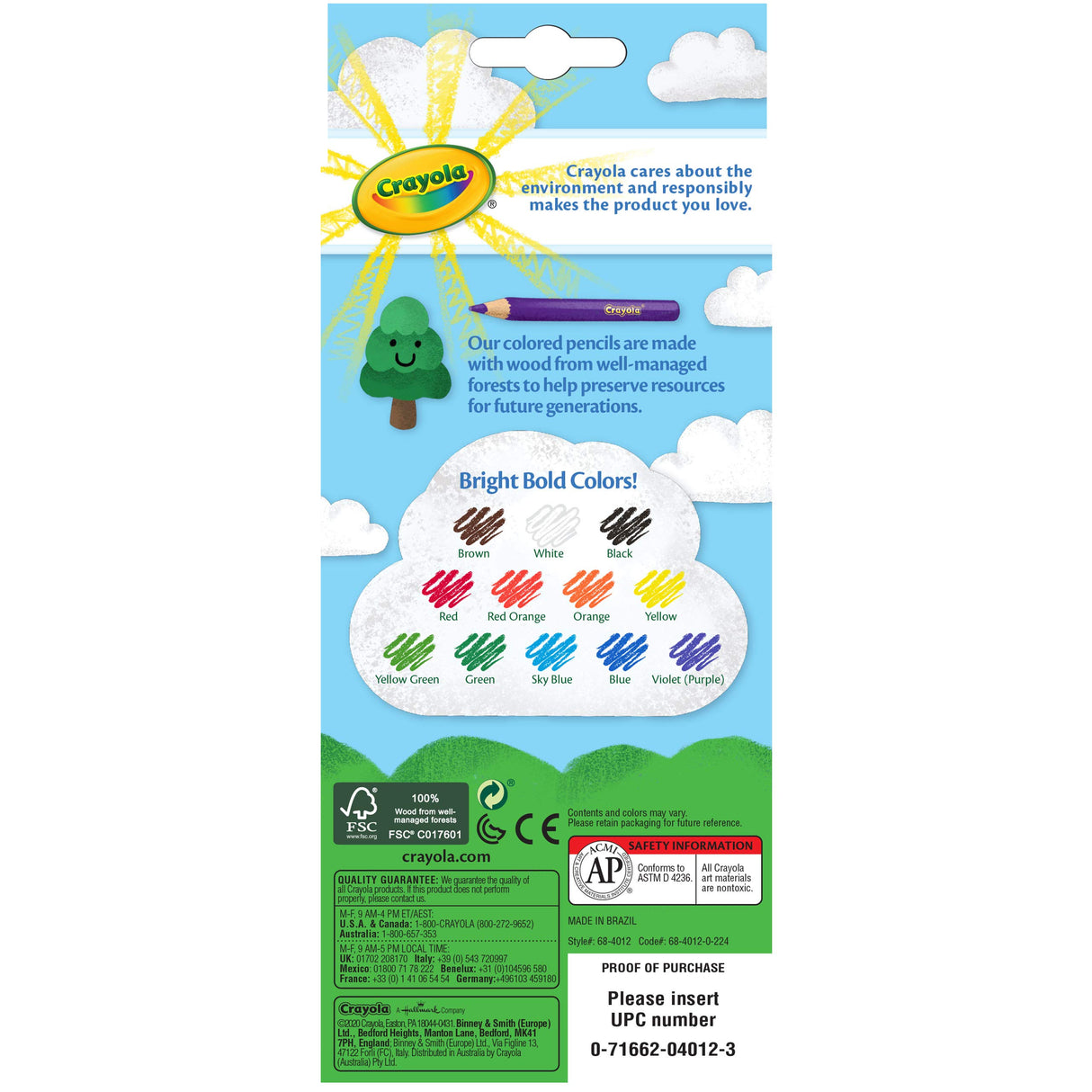 Crayola Colored Pencils, 12 Count, Colored Pencil Set Crayola