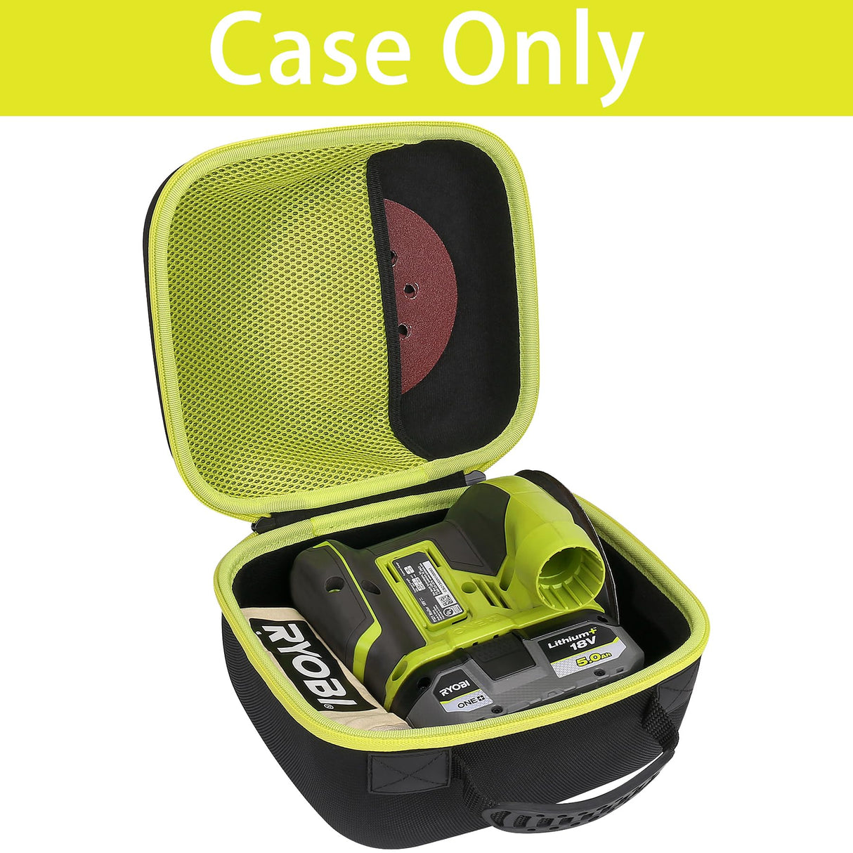 khanka Hard Case Replacement for Ryobi One+/P411 One+/P401 18V Random Orbit Power Sander,Case Only. khanka
