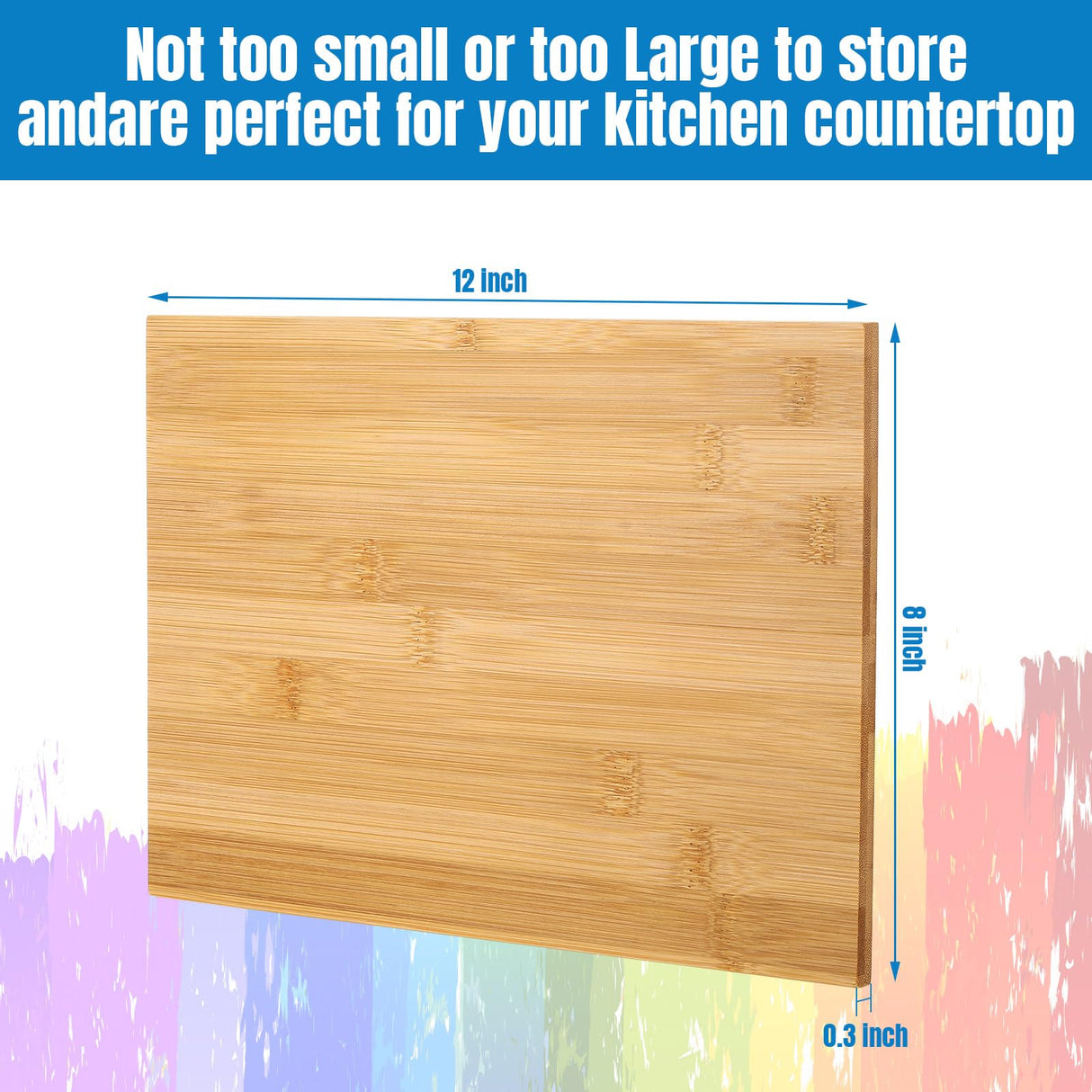 18 Pcs Wood Cutting Board Bulk Kitchen Chopping Boards Large Serving Board Wooden Cutting Board Set for Kitchen Meat Cheese Bread Vegetables (12'' x Lincia