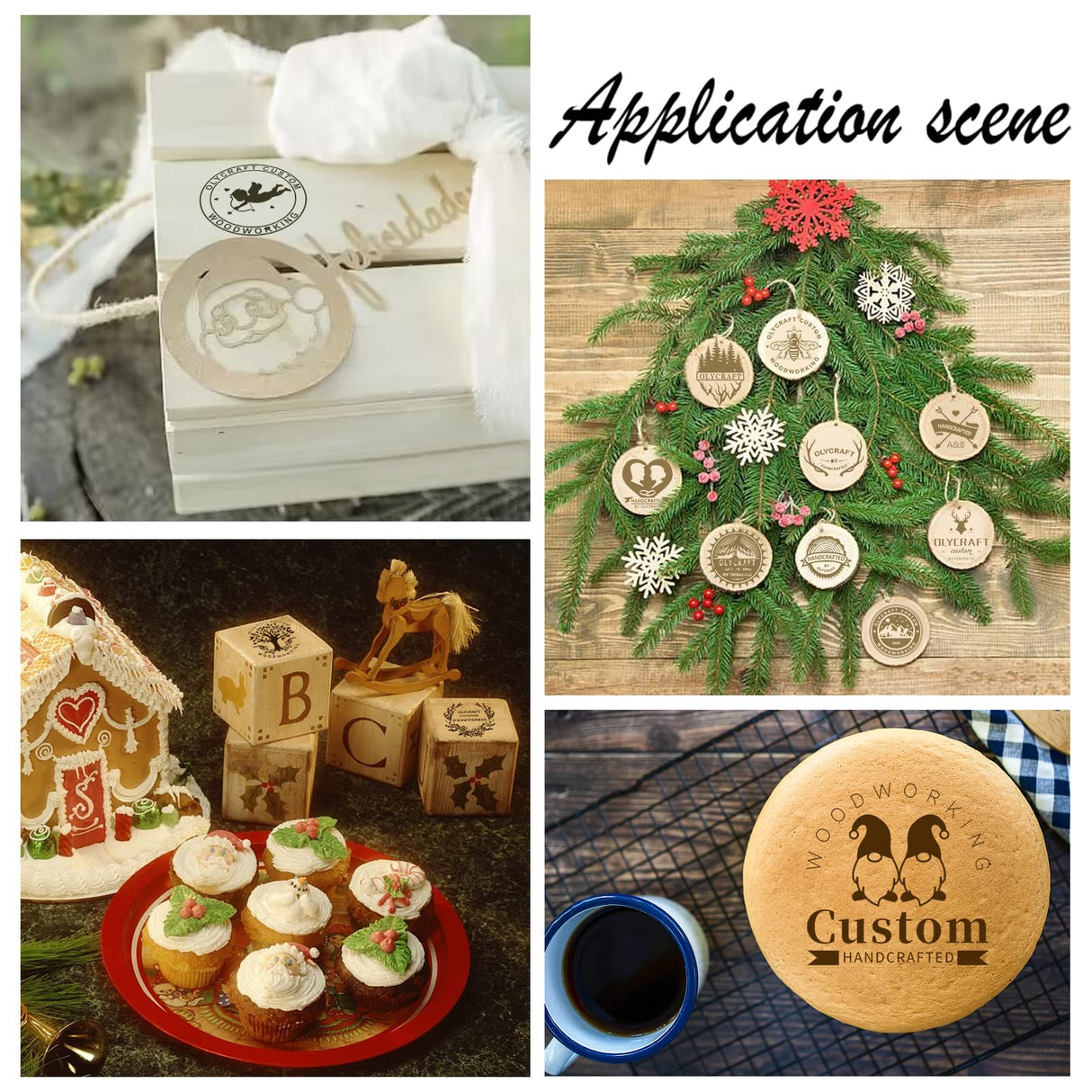 Custom Logo Brass Branding Iron with Wood Handle for Leather, Wood, and Baking - OLYCRAFT OLYCRAFT