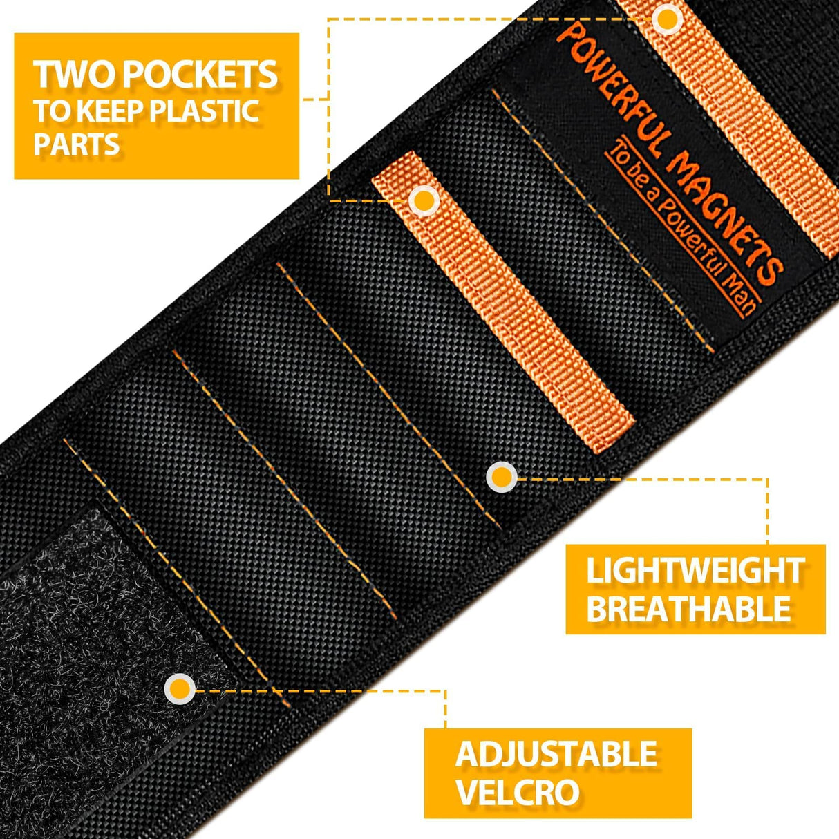 Tools Gifts for Men Stocking Stuffers Christmas - Magnetic Wristband for Holding Screws Wrist Magnet Tool Belt Holder Cool Gadgets for Men Birthday HANPURE