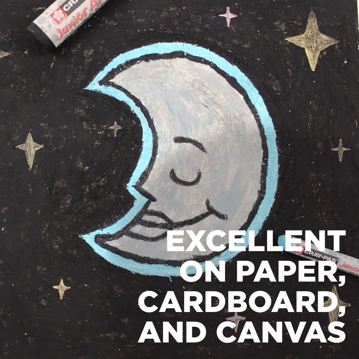 SAKURA Cray-Pas Junior Artist Oil Pastel Set - Soft Oil Pastels for Kids & Artists - 50 Sticks SAKURA