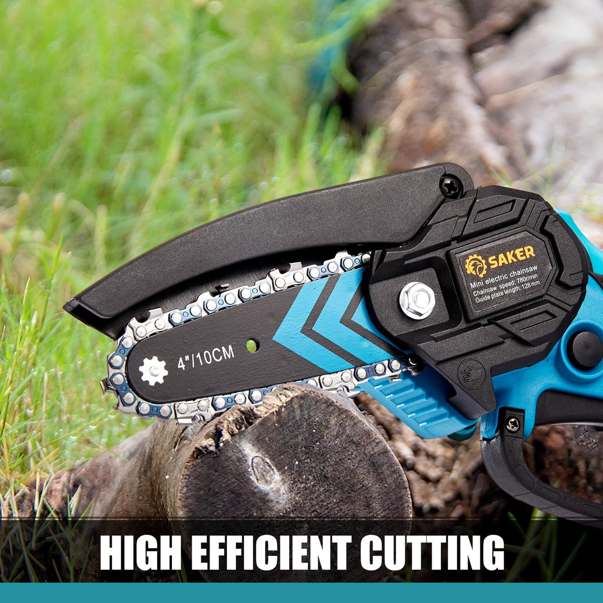 Saker Mini Chainsaw,Portable Electric Chainsaw Cordless,Handheld Chain Saw Pruning Shears Chainsaw for Tree Branches,Courtyard,Household and Saker