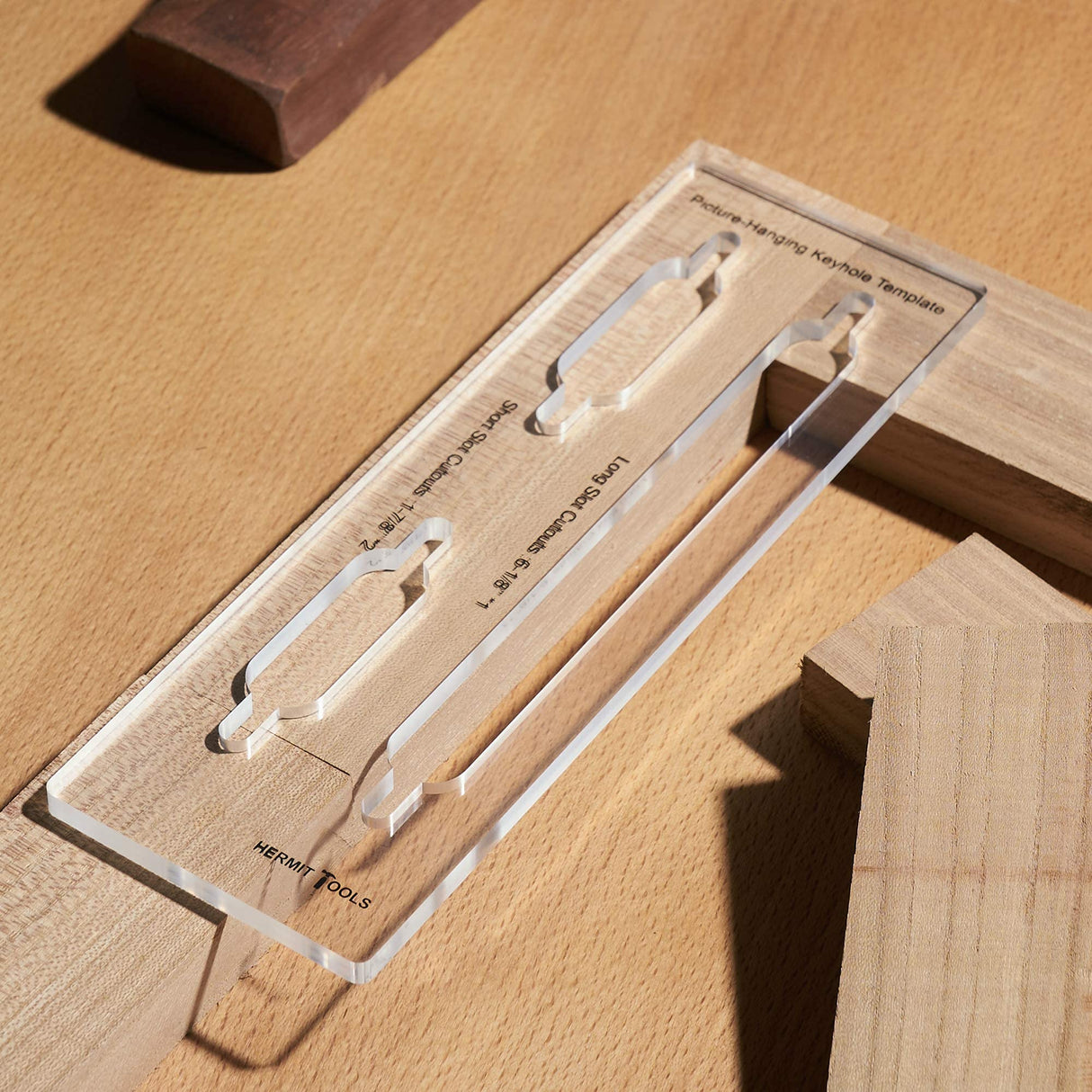HERMIT TOOLS 9"×3" Inches Picture-Hanging Keyhole Templates HERMIT TOOLS