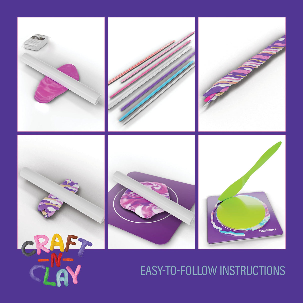 Craft 'n Clay - Jewelry Dish Making Kit for Kids and Tween Girls Ages 8-14 Year Old - Best DIY Arts & Crafts Gifts - Creative Toys for Preteen & Dan&Darci