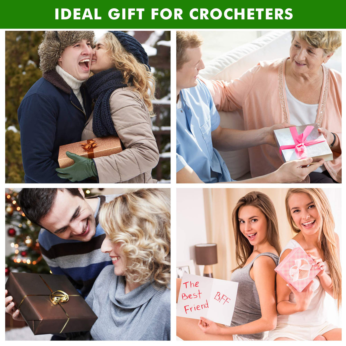 73 Pack Crochet Hooks Set, 13 PCS 2mm(B)-10mm(N) Ergonomic Soft Grip Crochet Handles Yarn Knitting Needles Kit with Case for Arthritic Hand, Inscraft INSCRAFT